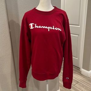 Red champion crew neck